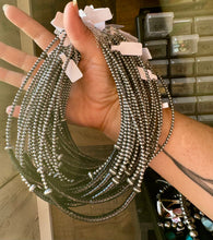 Load image into Gallery viewer, Black Onyx Heishi Choker – 14.5" with Sterling Silver Beads