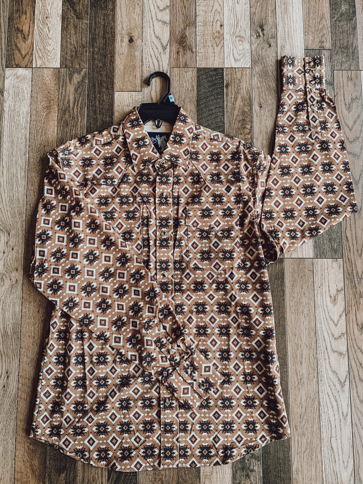 Tan Aztec Pearl Snap** X-LARGE ONLY