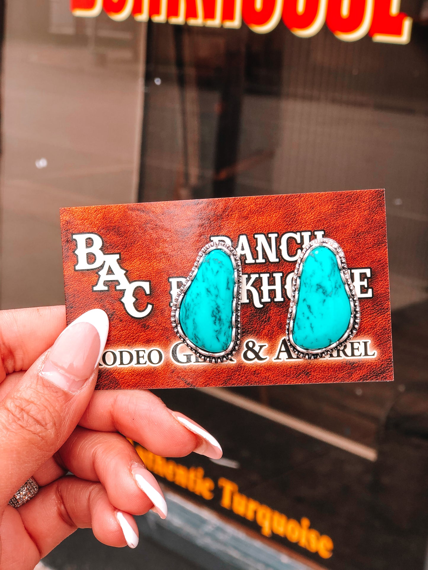 Turquoise Nugget Post