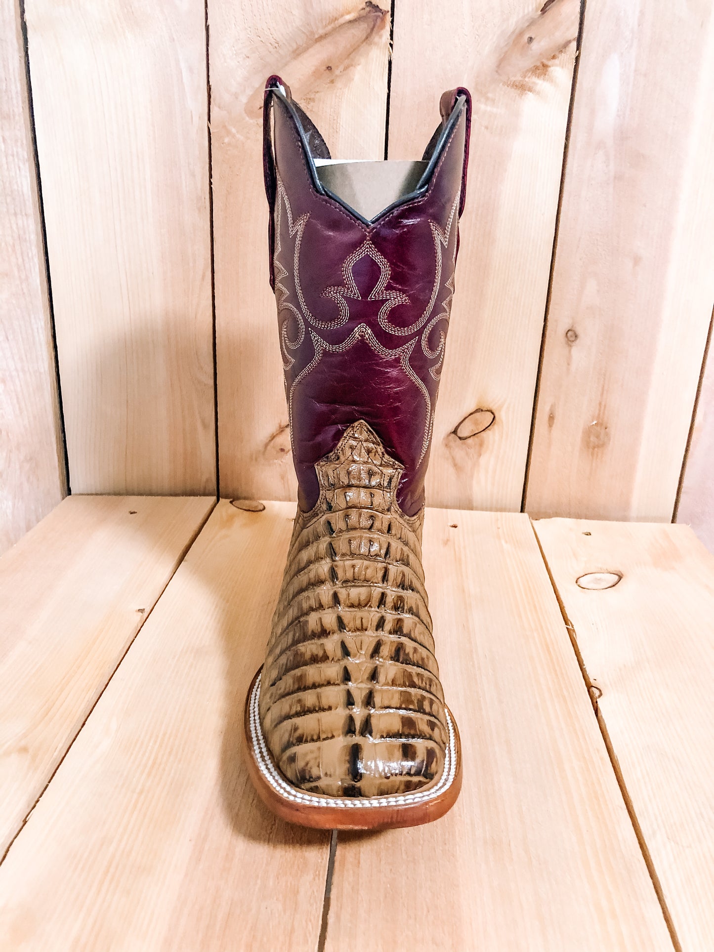 Maroon Top Gator Print #0010