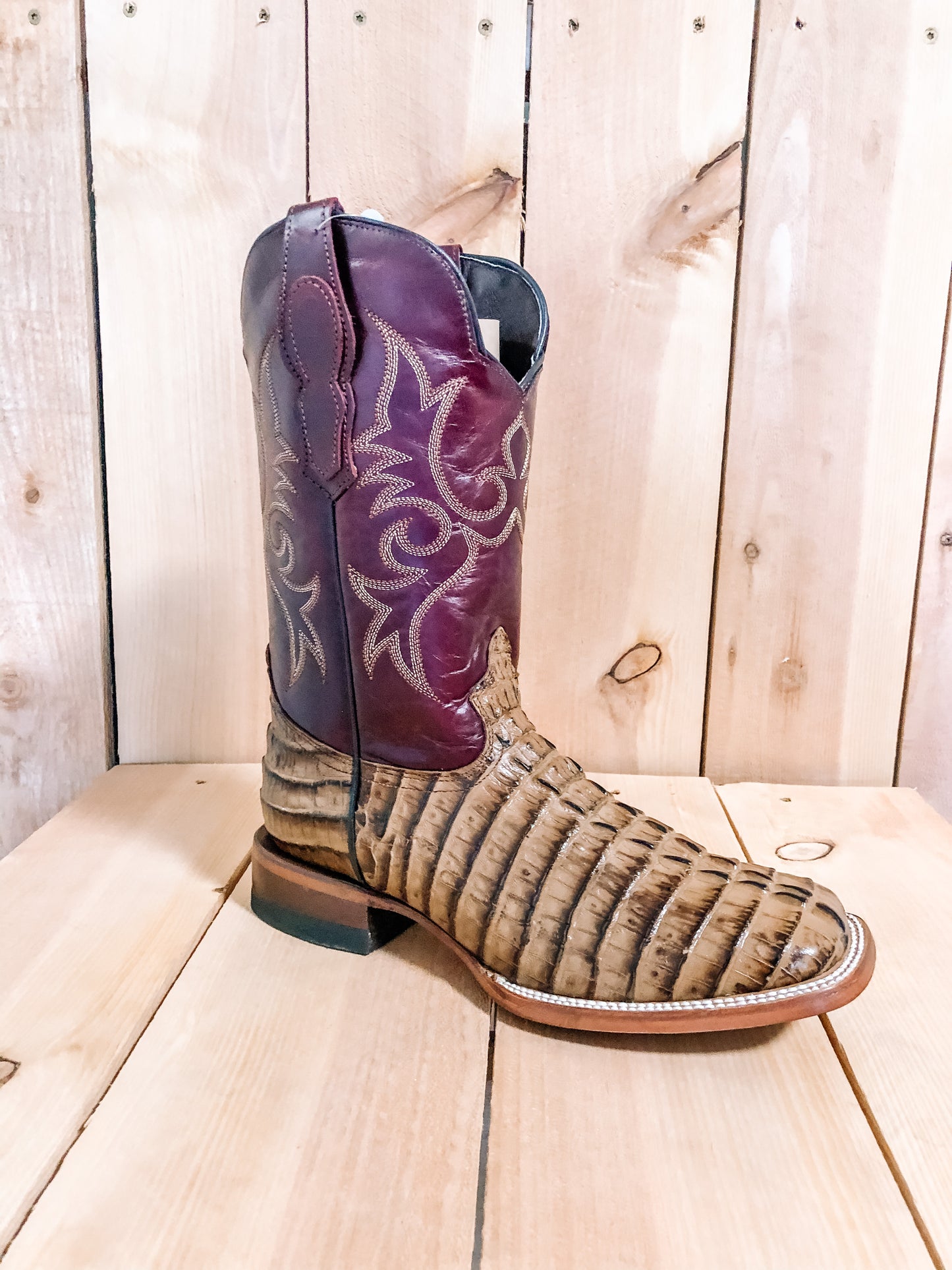 Maroon Top Gator Print #0010