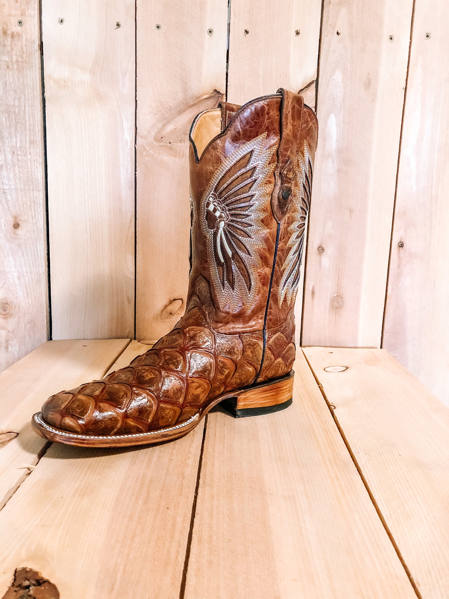 Indian Chief Bass Print Boot #0038