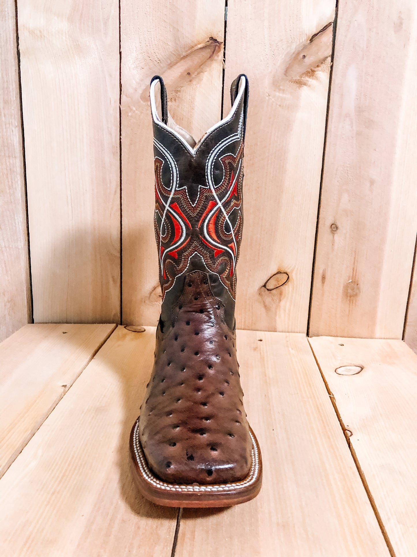Ostrich Print Brown #0004