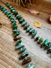 Load image into Gallery viewer, 34-Inch Natural Shell &amp; Turquoise Nugget Necklace
