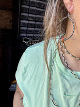 Load image into Gallery viewer, Smaller Sterling Silver Pearls Hoops with Mohave
