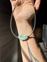 Load image into Gallery viewer, 3 mm Sterling Silver Pearls with Peruvian Opal
