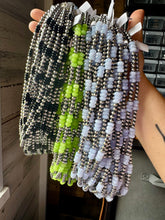 Load image into Gallery viewer, Jade Dye Green &amp; Sterling Silver Pearl Necklace – 21 ¾” Plus Extender
