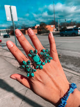 Load image into Gallery viewer, 7- Stone Turquoise Ring
