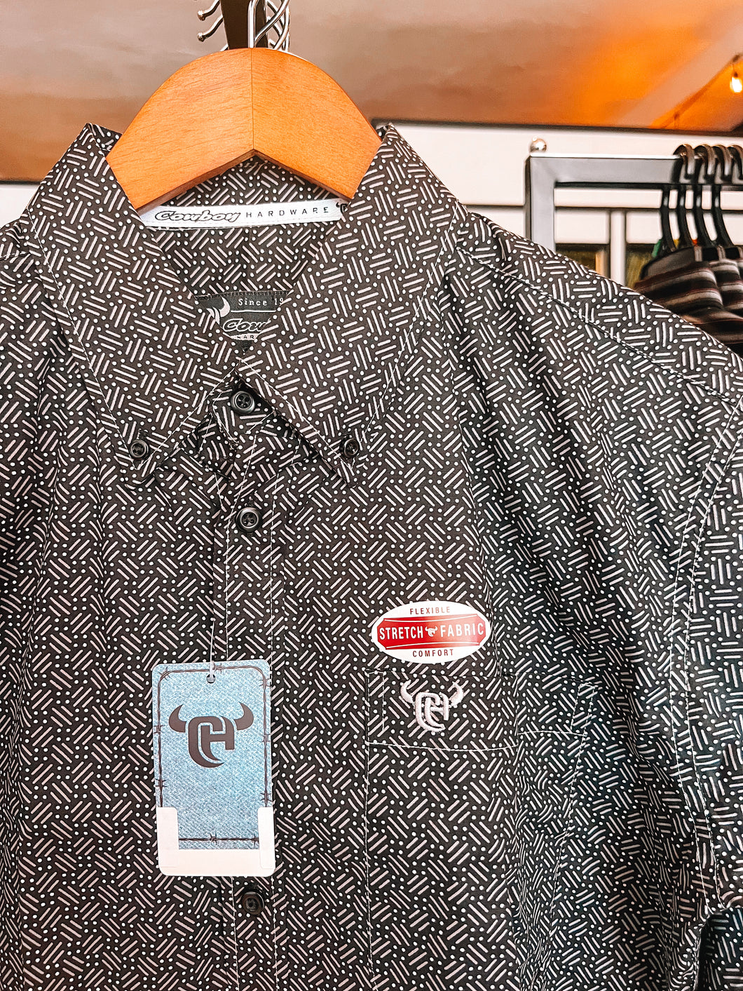 Geo Morse Black L/S** LARGE ONLY