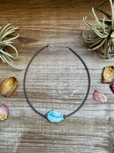 Load image into Gallery viewer, 3 mm Sterling Silver Pearls with Peruvian Opal
