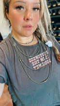 Load image into Gallery viewer, 32 inch graduated Sterling Silver Pearls necklace
