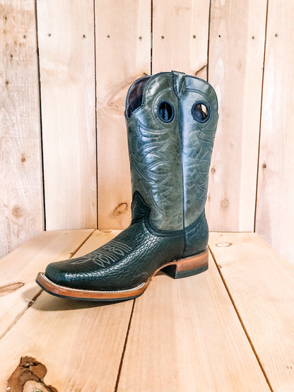 Charcoal Grey Top Smooth Leather Boot #0023